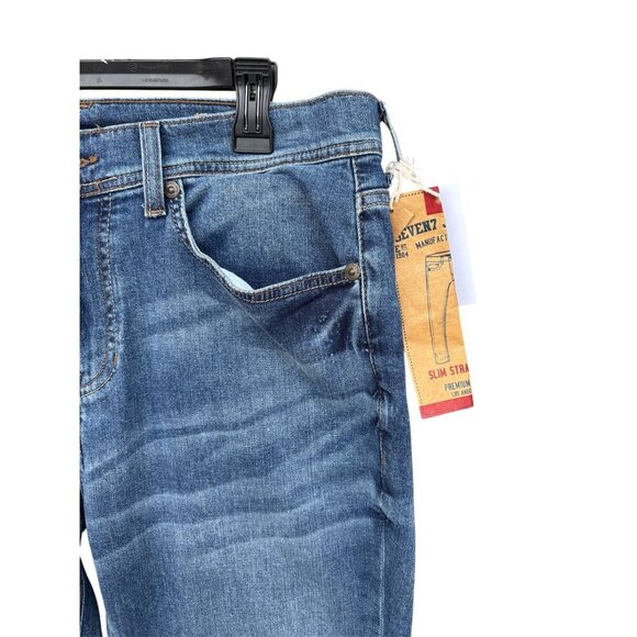 Seven7 Jeans Co. Slim Straight Mens Premium Denim Jeans 34x34 Blue - Picture 3 of 7